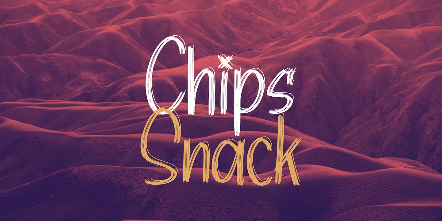 Пример шрифта Chips Snack